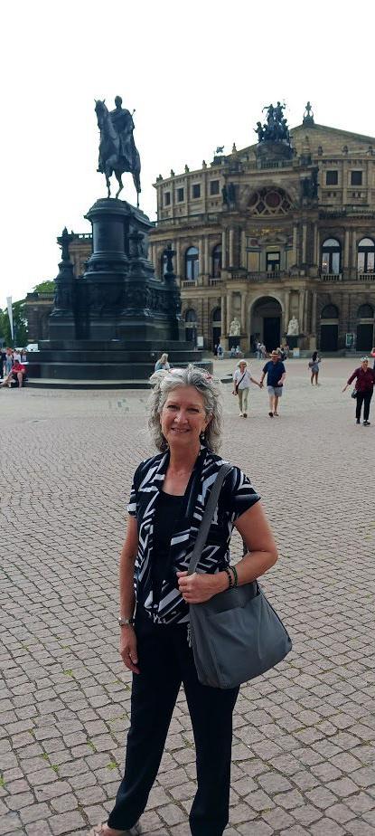 Petrulionis outside of the Dresden Opera House this past summer in Halle, Germany.